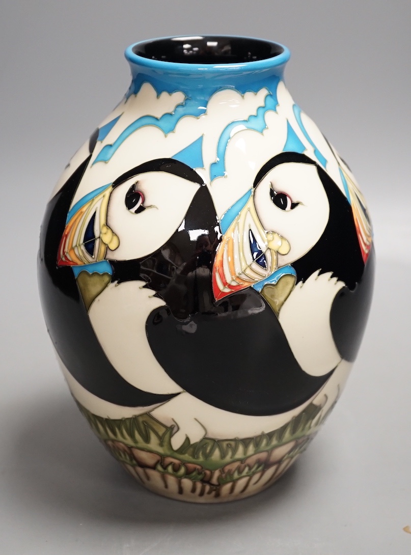 A Moorcroft 'Lindisfarne' vase, 2012, 114 by Vicky Lovatt, 36 cms high.